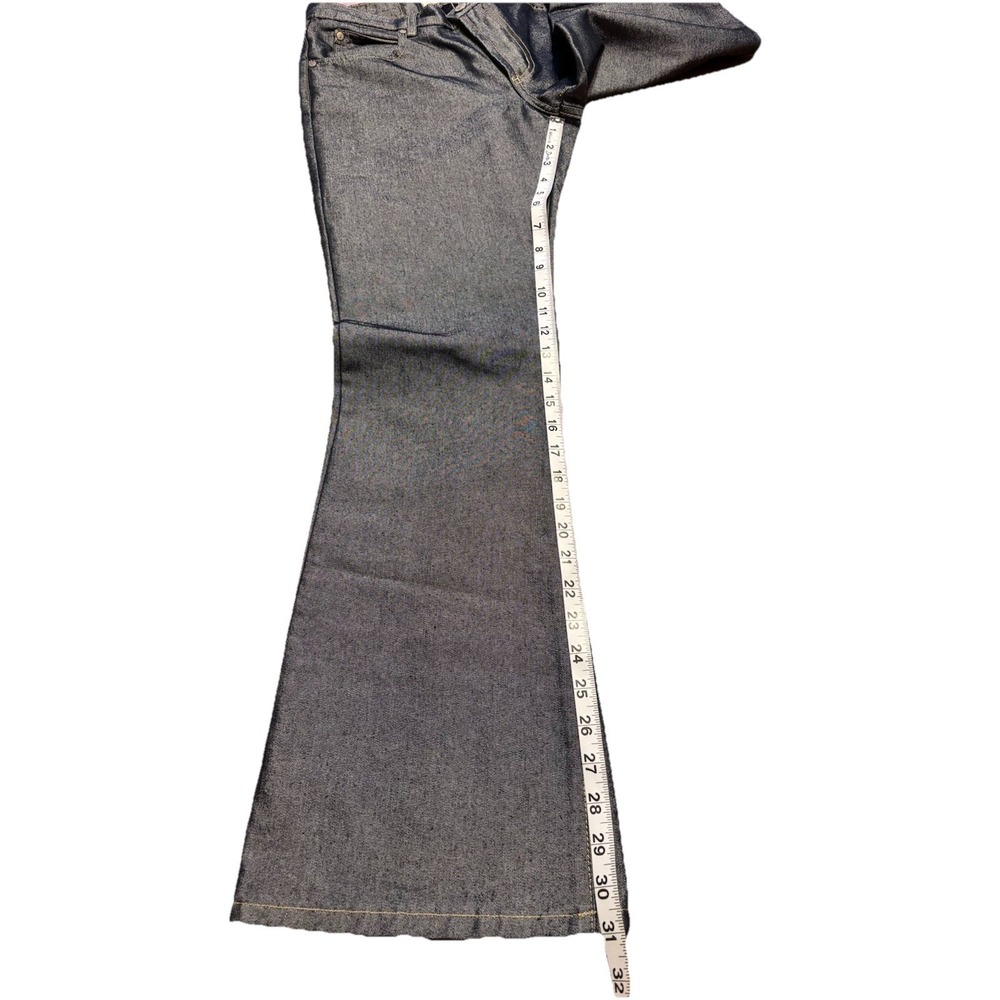 Paris Blues Vintage Women's Size 7 Metallic Sheen Bootcut Denim Pants Real Y2K - Picture 8 of 10